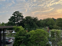 Taken from the balcony of our room on the hotel entrance