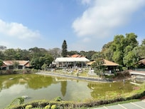 View of the lake and Restaurant from the Duplex rooms
