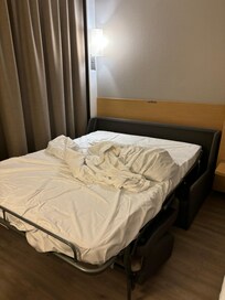 The ready made sofa bed for children after pulling down the sofa.