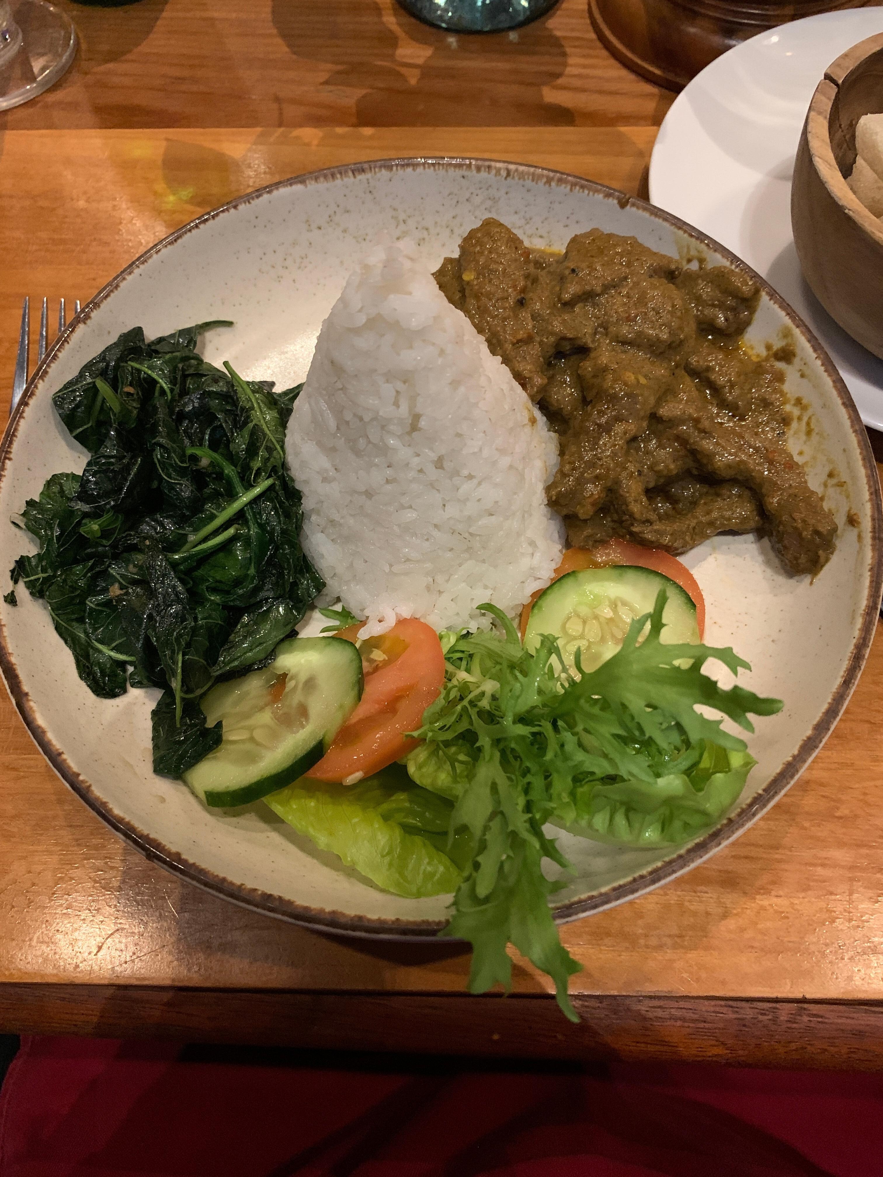 The Beef Rendang was delicious as was all of the food