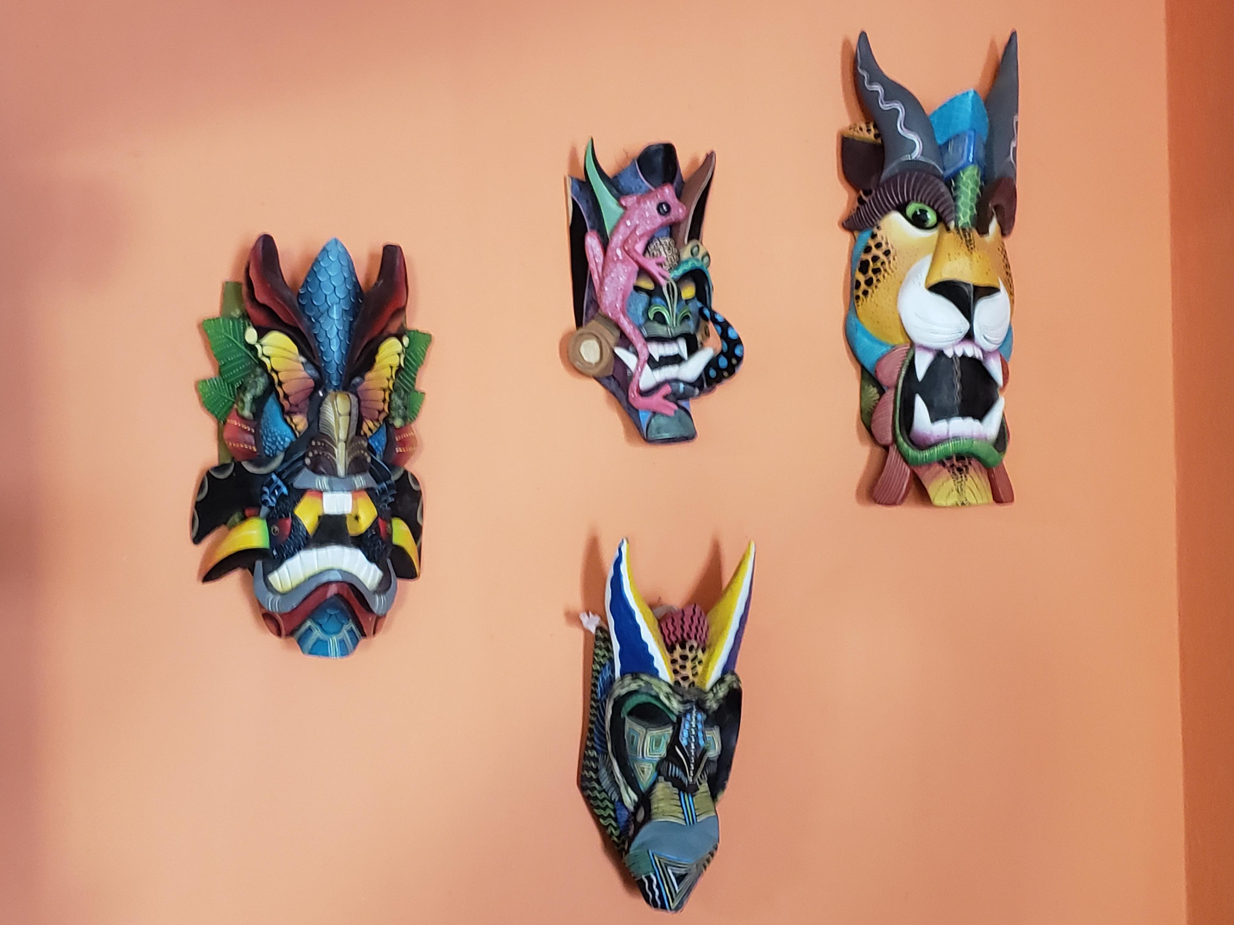 Nice decorations, the manager's personal mask collection