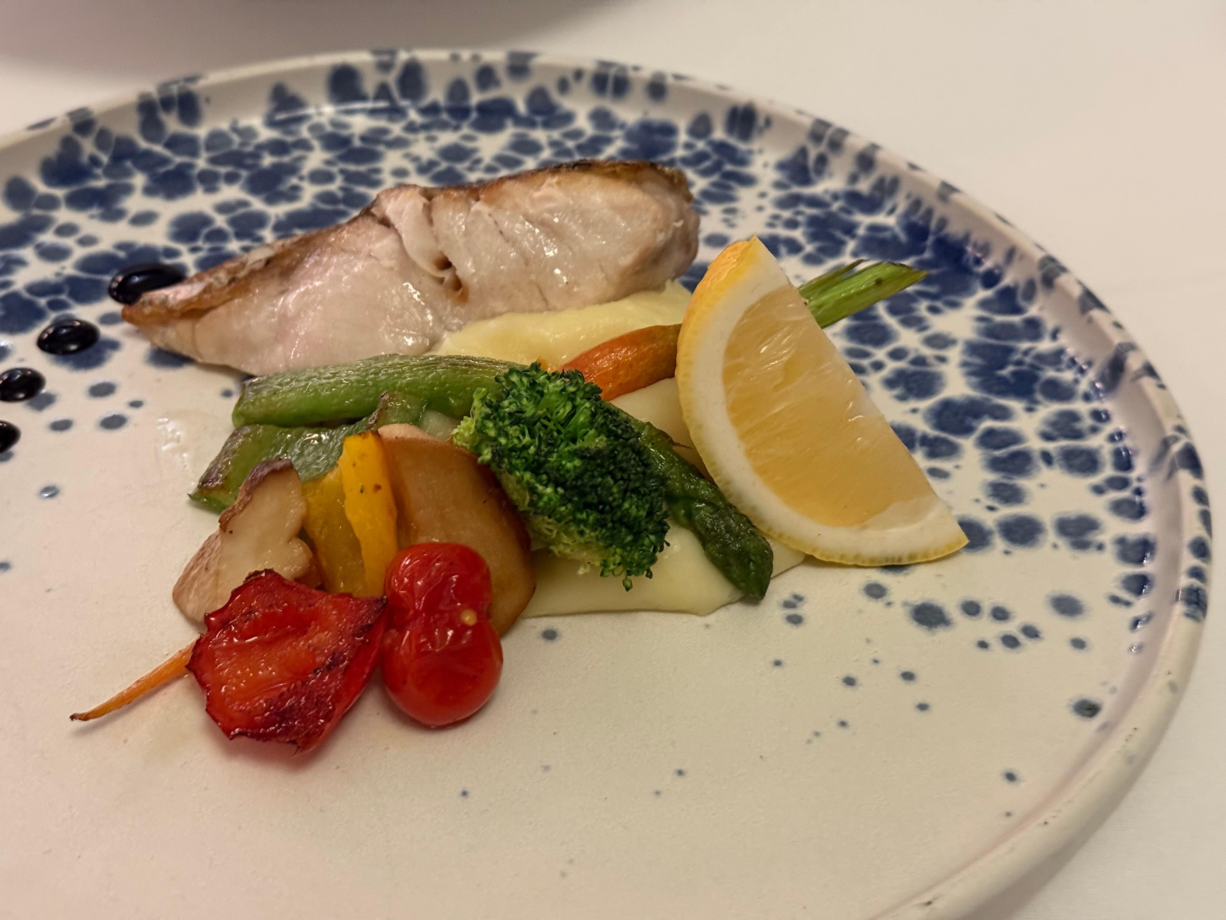 Seabass with vegetables