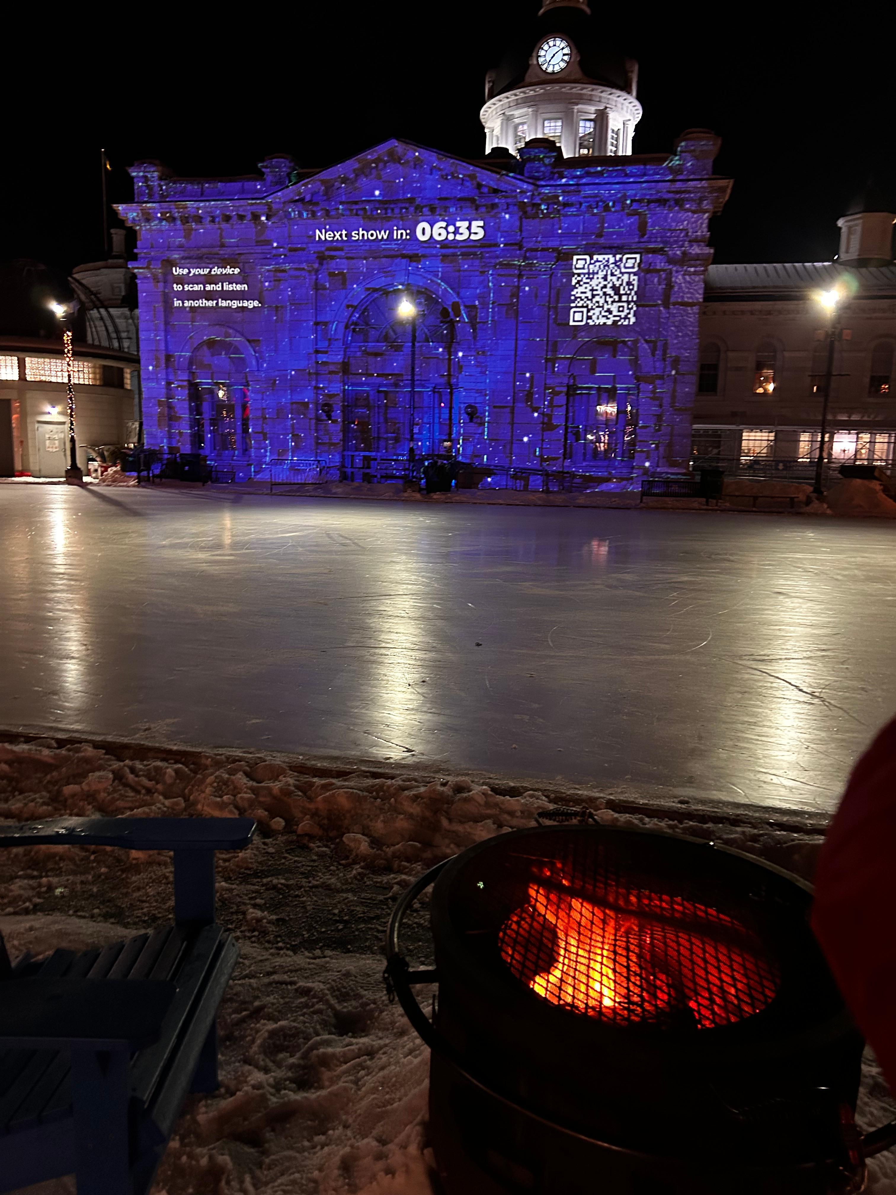 Spirit of Winter light show and skating rink, 1 minute from hotel