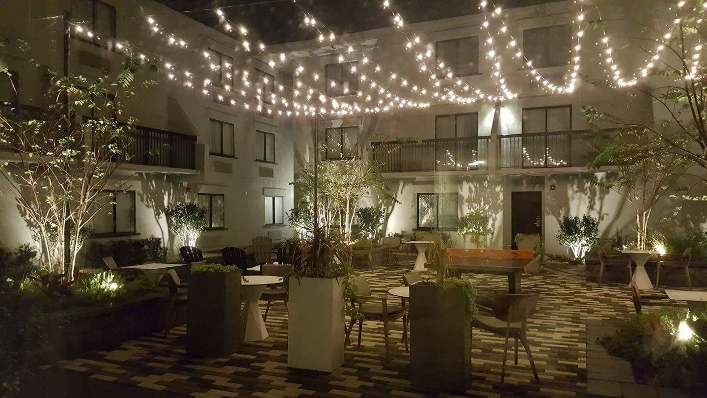 Lobby at night