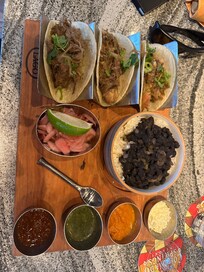 Pork carnitas at Three Bridges Lounge