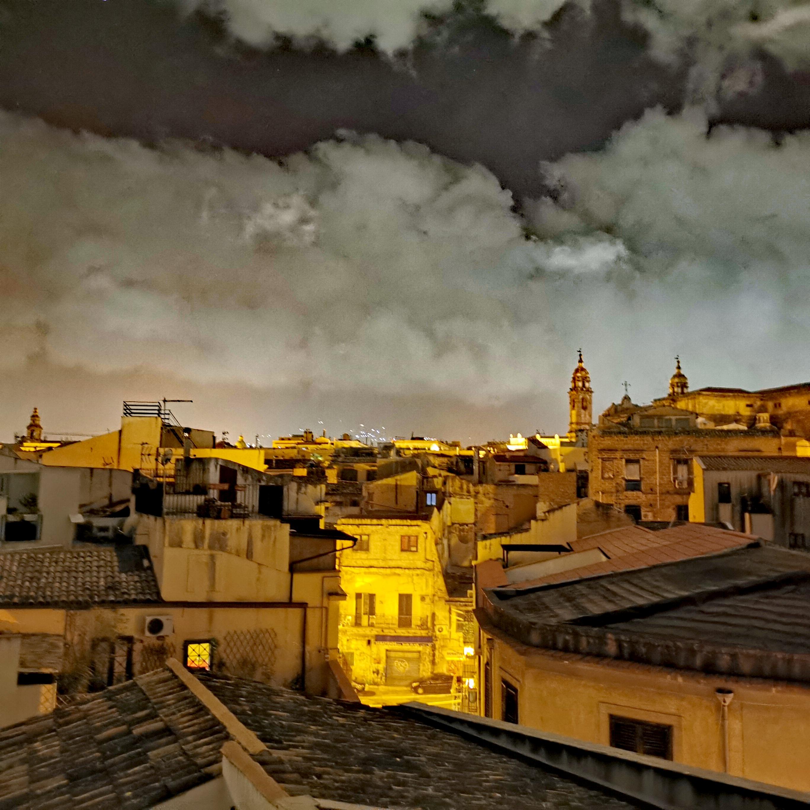 Terrace at night
