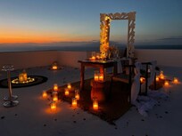 Roof top set up for our anniversary dinner.