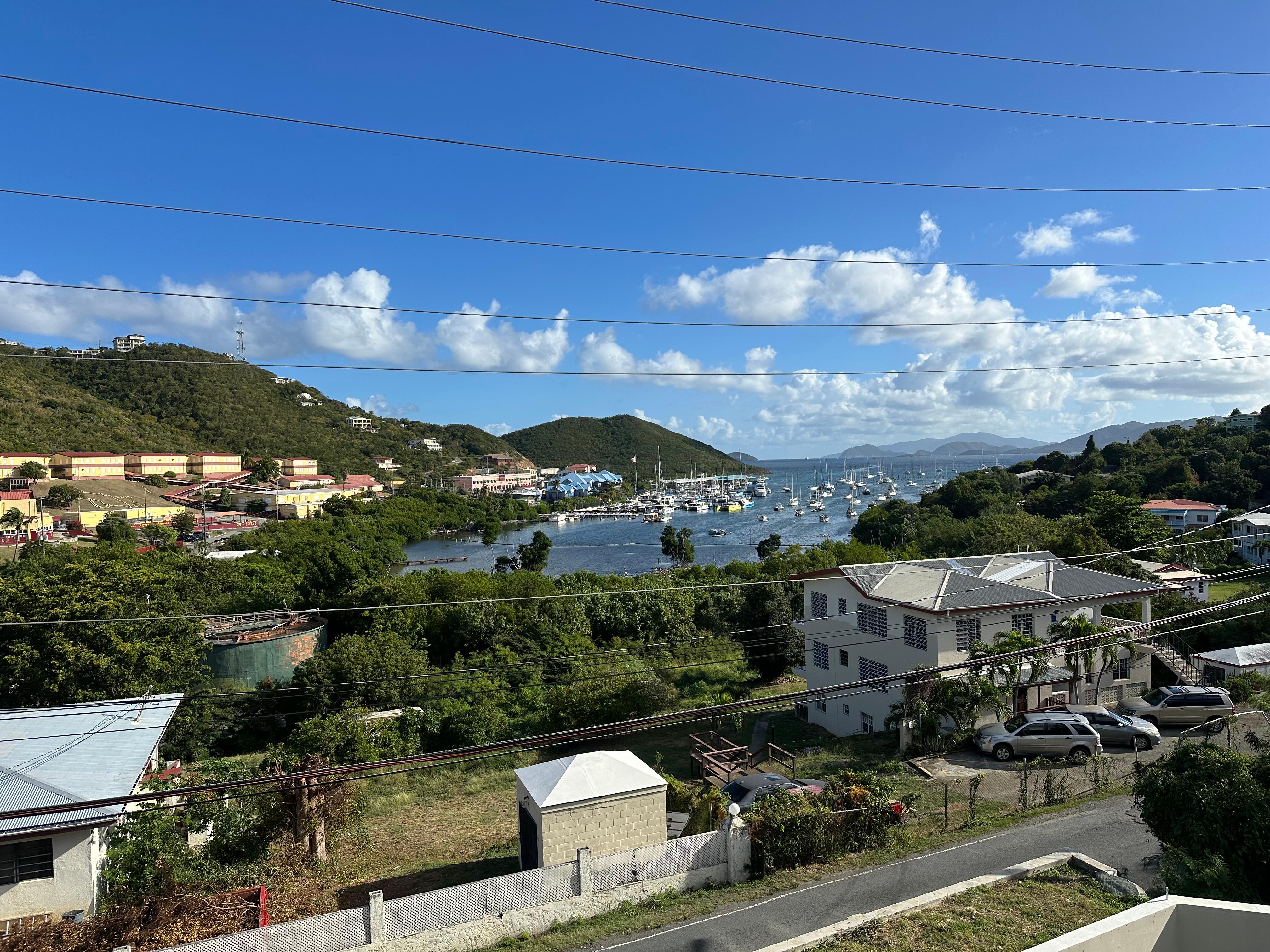 View from the balcony while eating breakfast. 