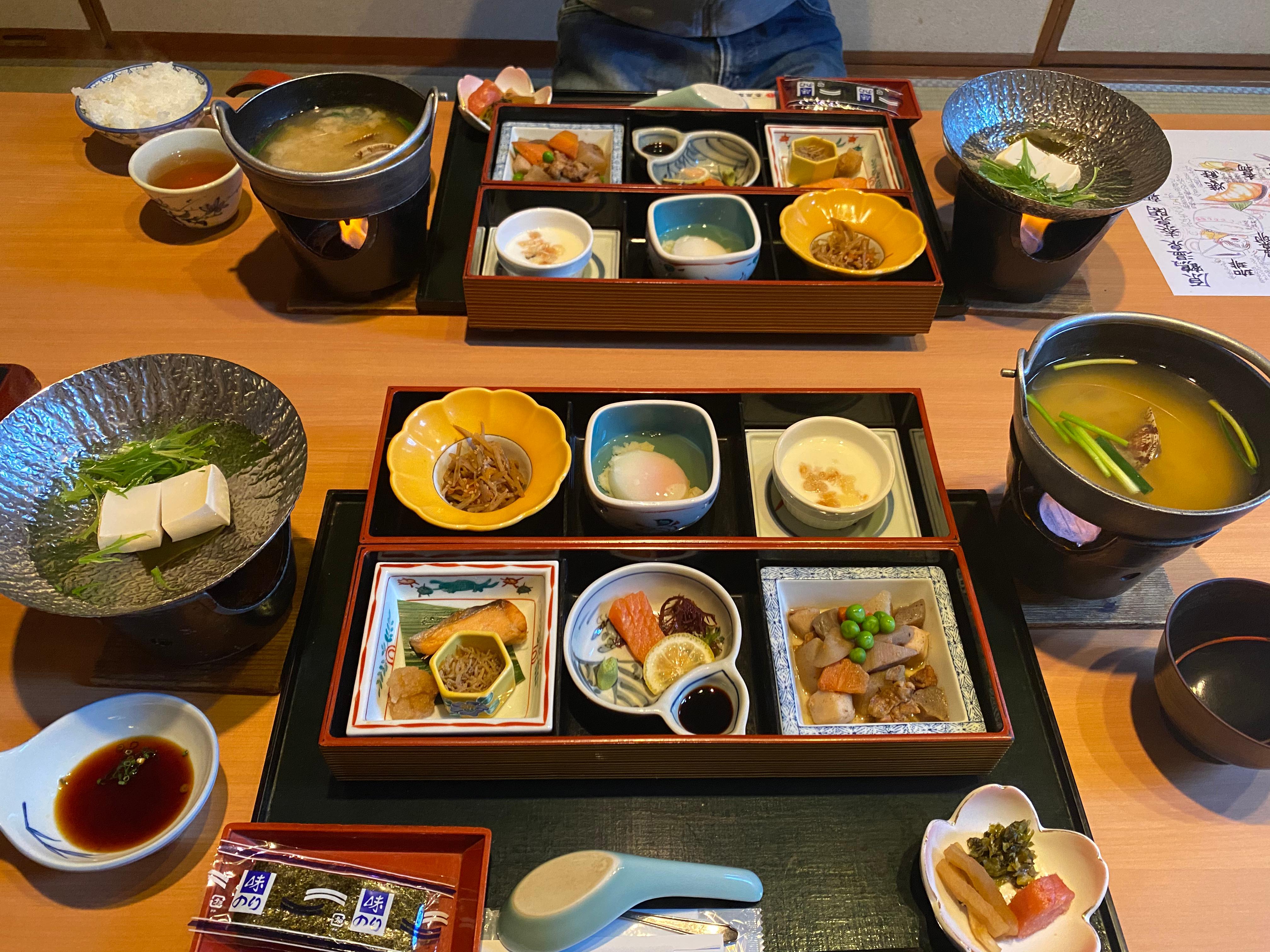 朝食の和定食です。どれも美味しかったです。