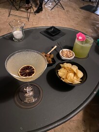 Cocktails på tagterrassen.