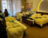 So schläft man im Kempinsky wenn man auf Hotels ein Zimmer für 2 Erwachsene und 2
Kinder bucht