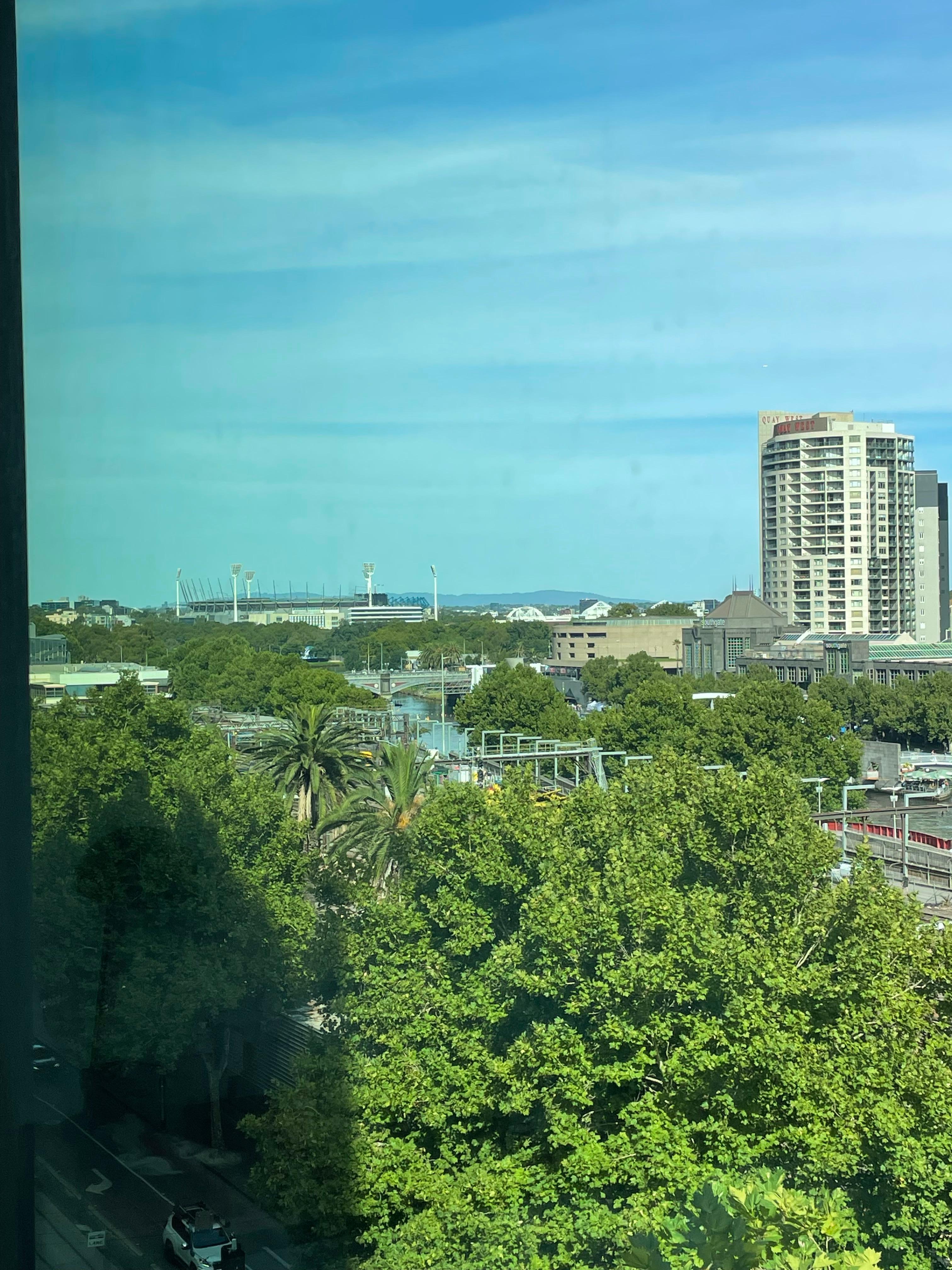 View from the room to the MCG