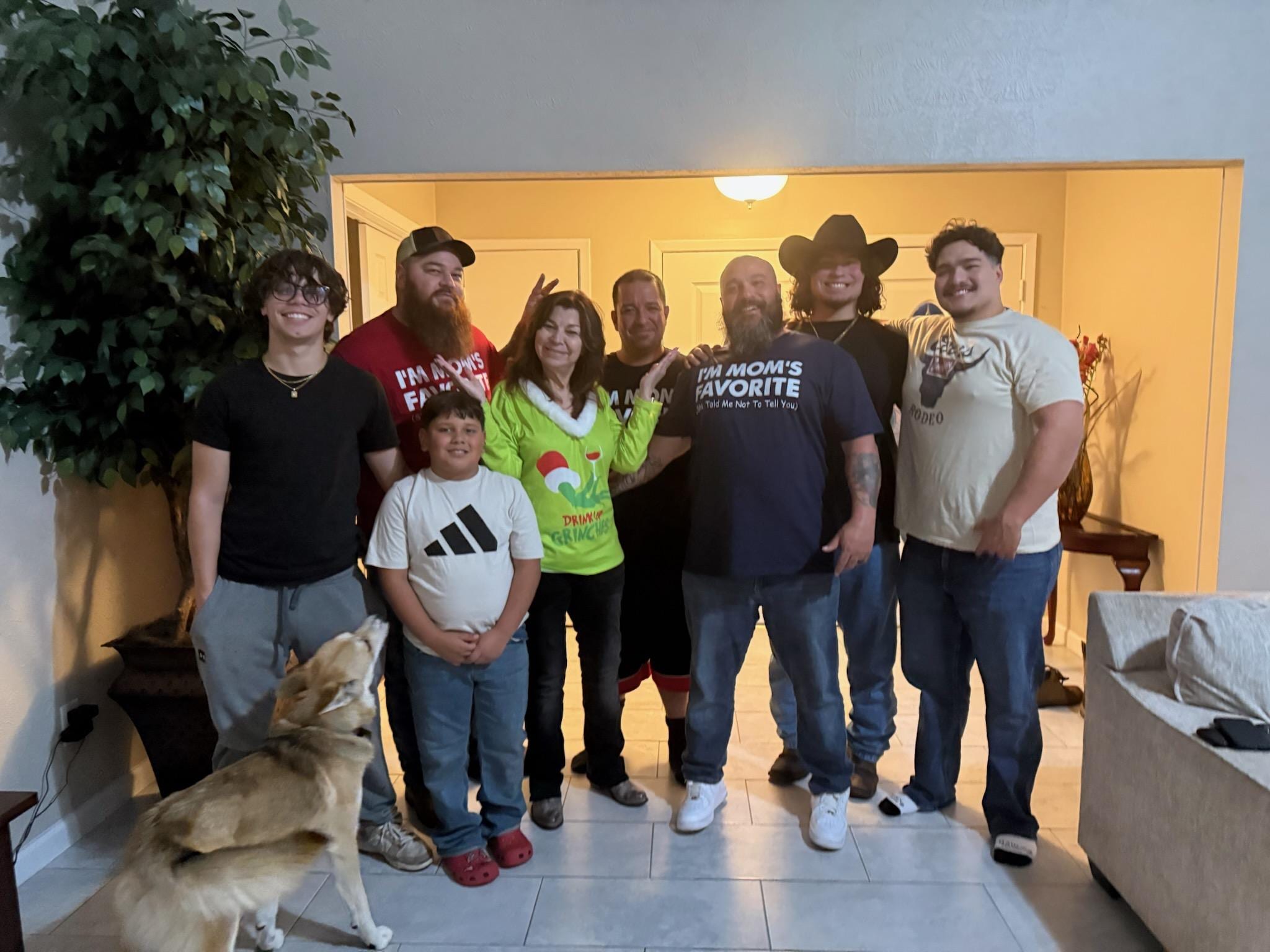 My wonderful family of mostly males.