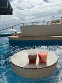 At the adults only bar at the beach