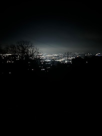 View of city lights at night