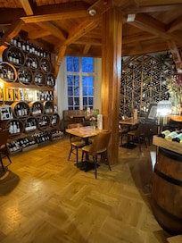 Wine cellar at Restauracja Biblioteka.