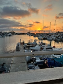 Nearby marina.