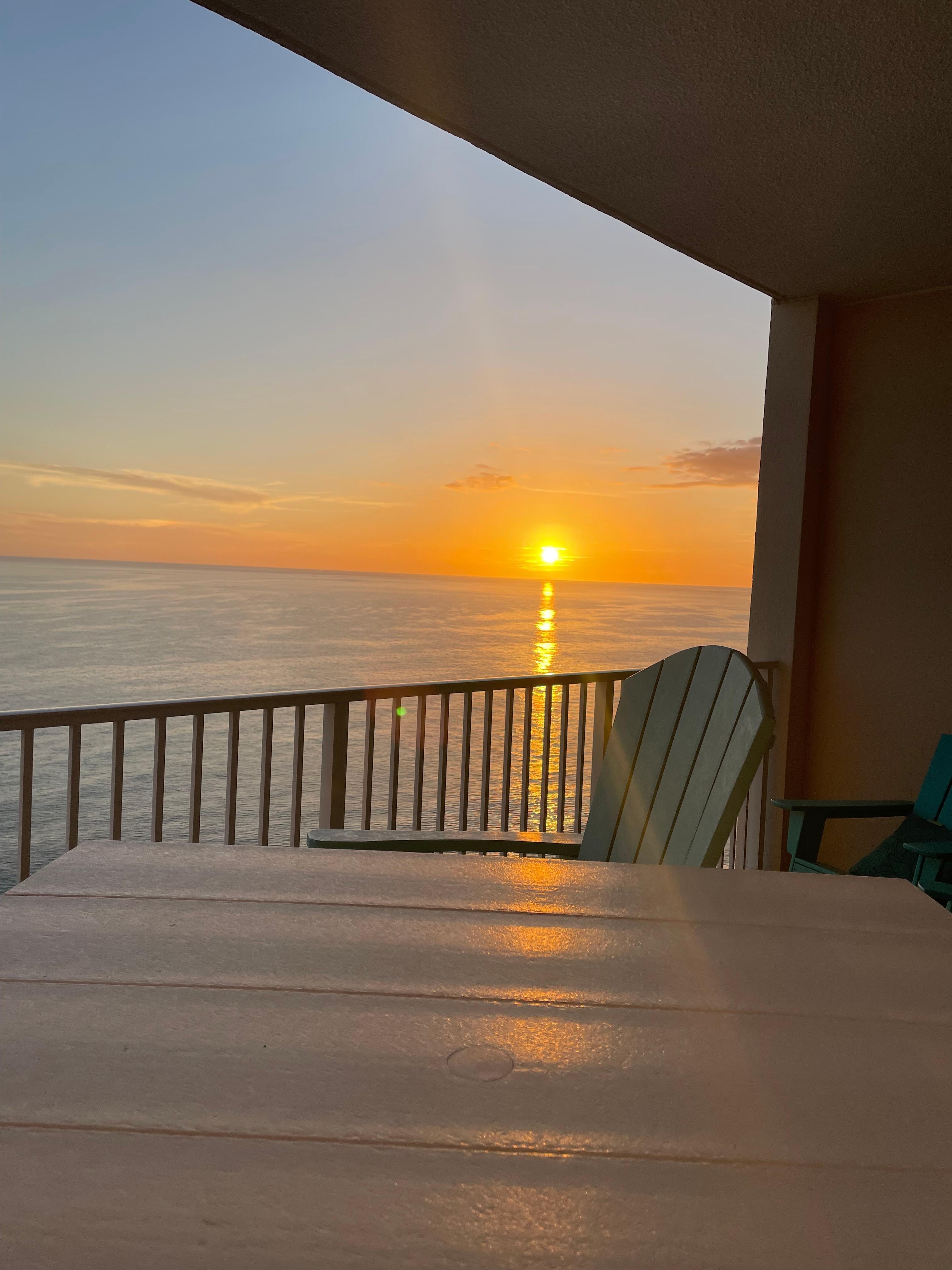 From the balcony. Beautiful sunsets!!!