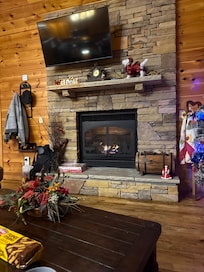 Enjoyed the fireplace