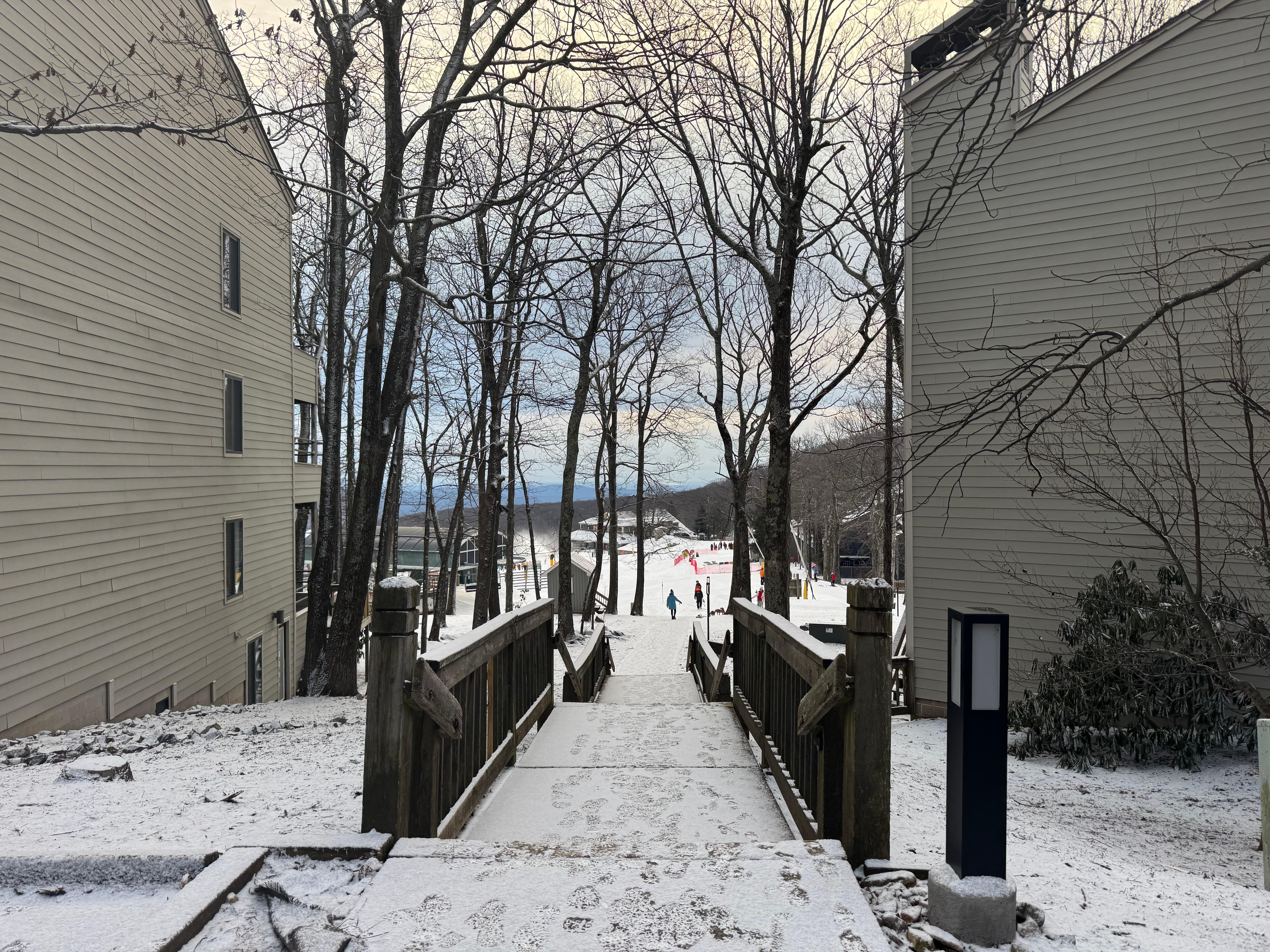 Walkway to the slopes. This photos is a couple of hundred feet from this unit. 