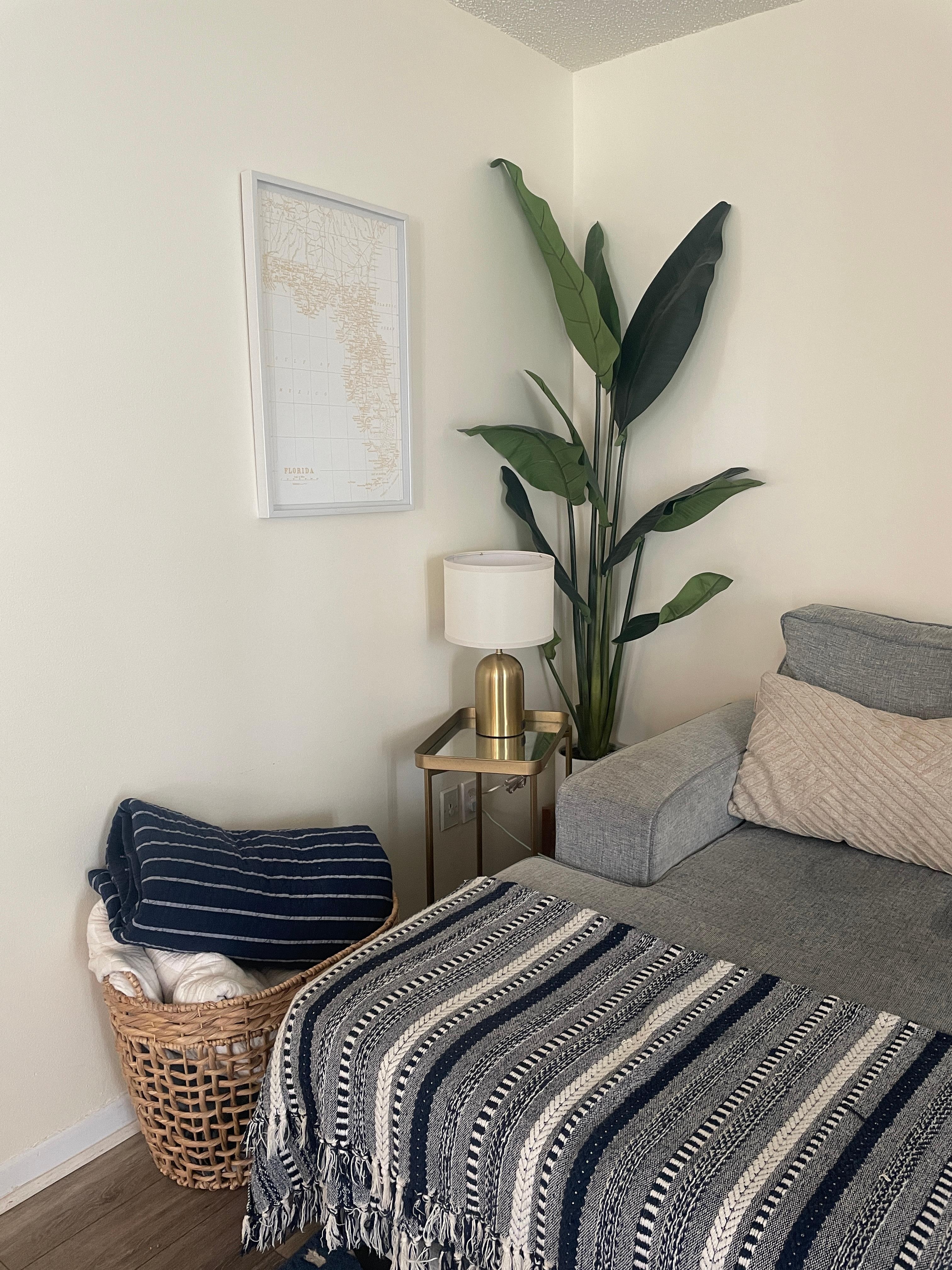 Living room with large sofa - perfect for family movie time or great conversations. 