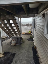 Exterior of the apartment entrance.