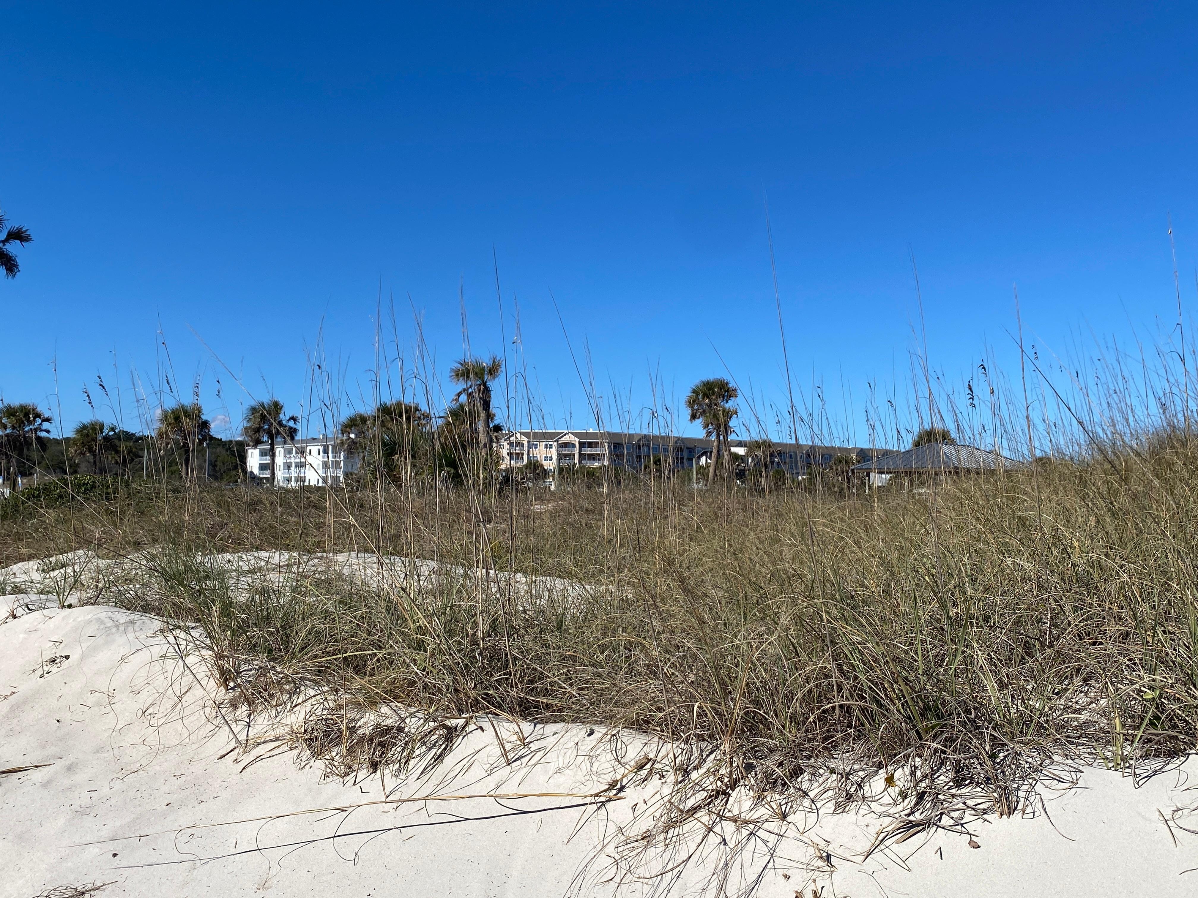 View of the building from the beach