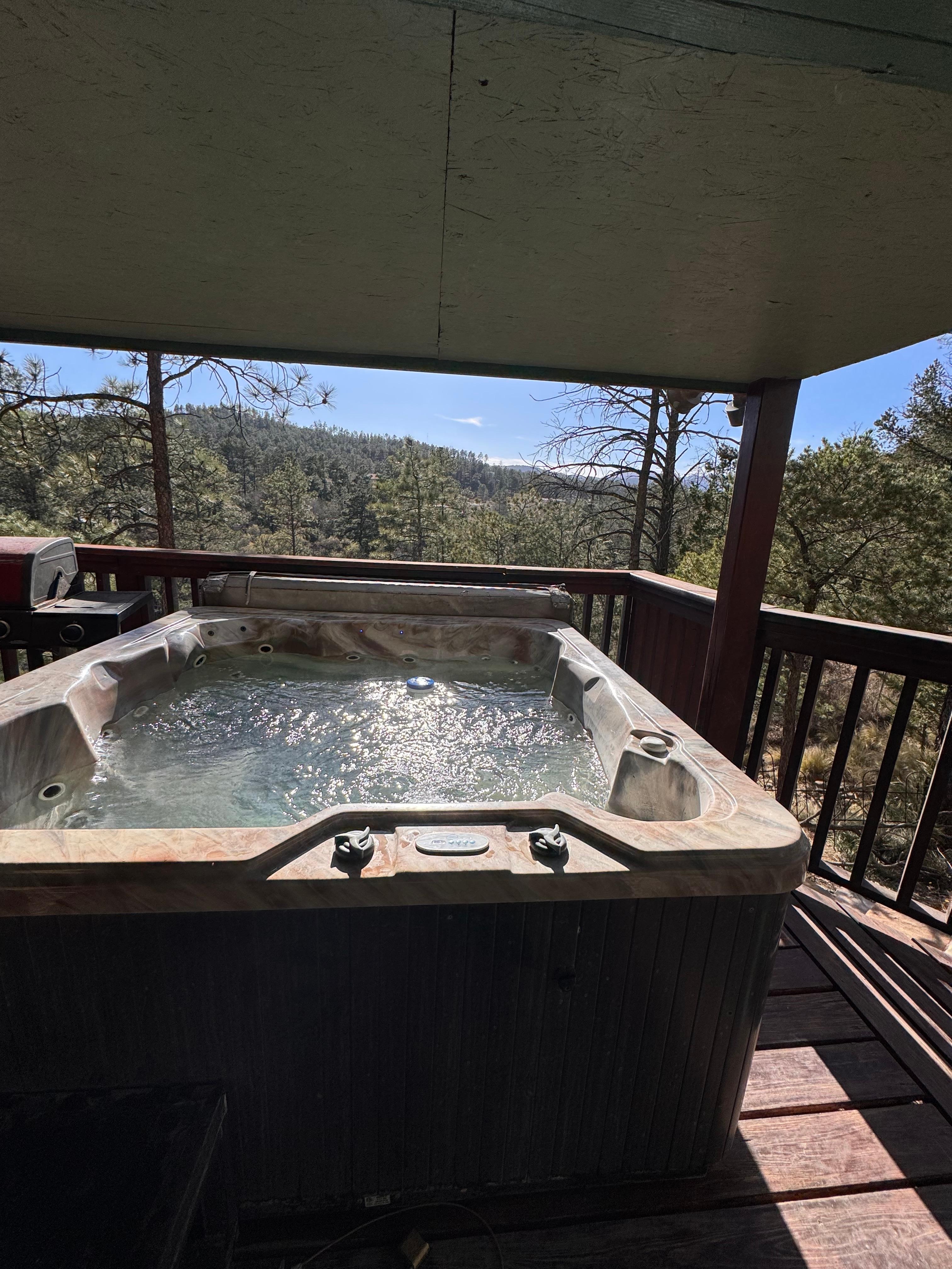 Hot tub had a great view