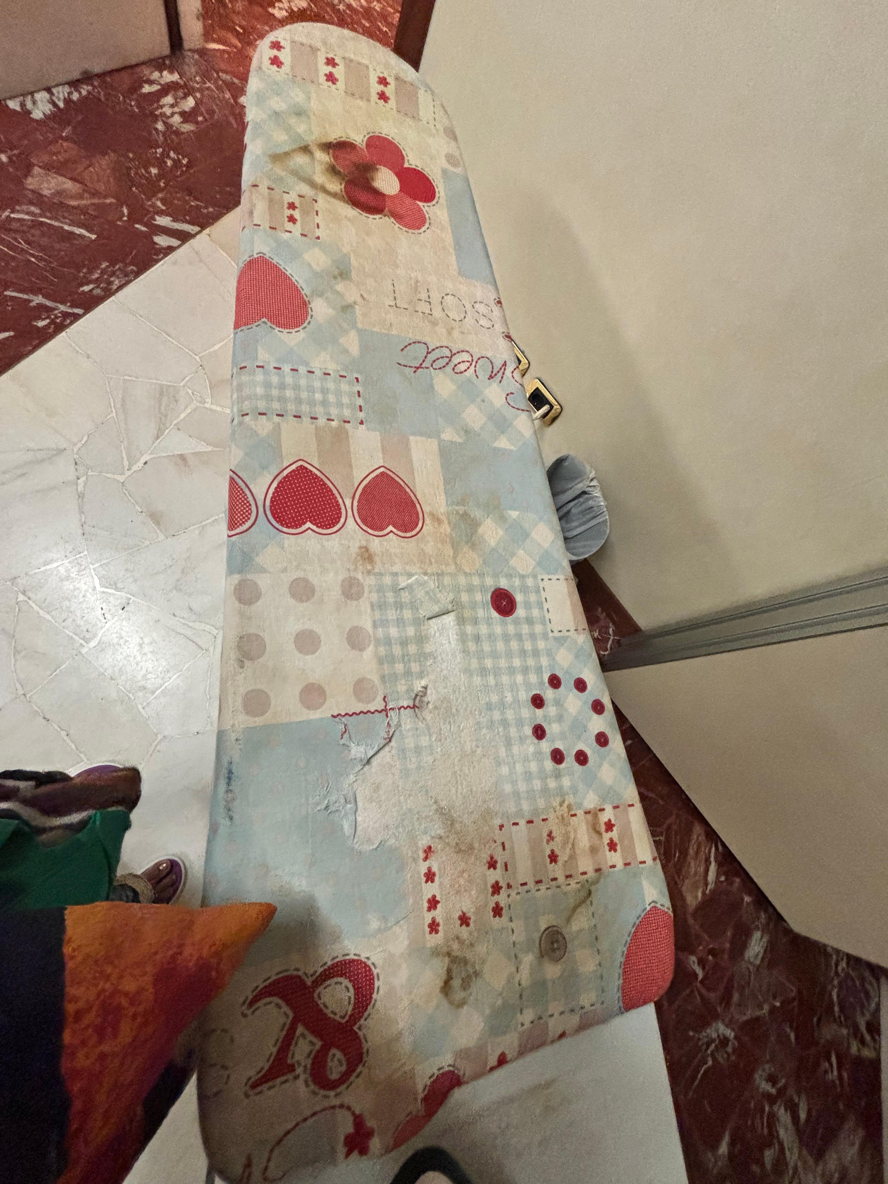 State of the iron board which was in the ground floor to iron clothes. No. Cover was given even after requesting. Is this acceptable in a 4 star hotel?