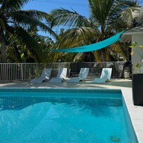 Great pool to relax, very quiet surrounded by palms.