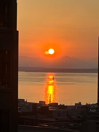 Sunset views from our room.