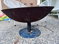 Decrepit fire pit area