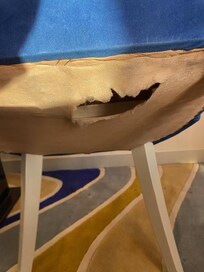 ripped sitting seats