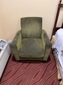 Condition of chair in room 130 Greasy and Dirty