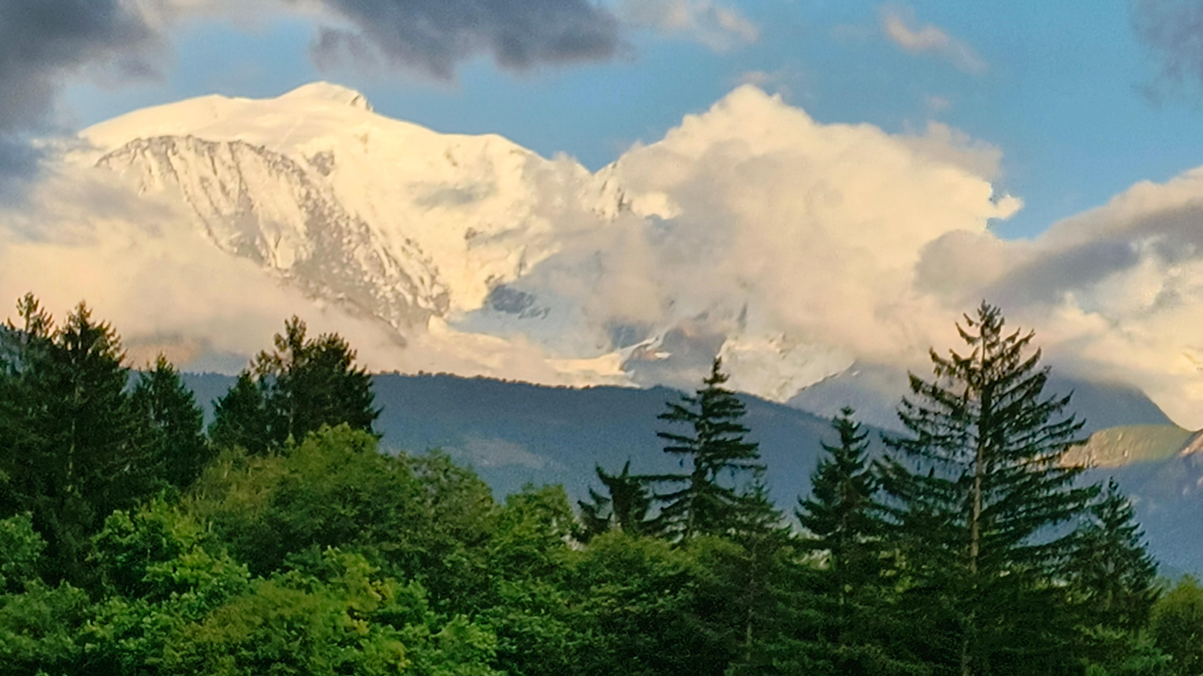 Vue sur Mont Blanc depuis notre balcon