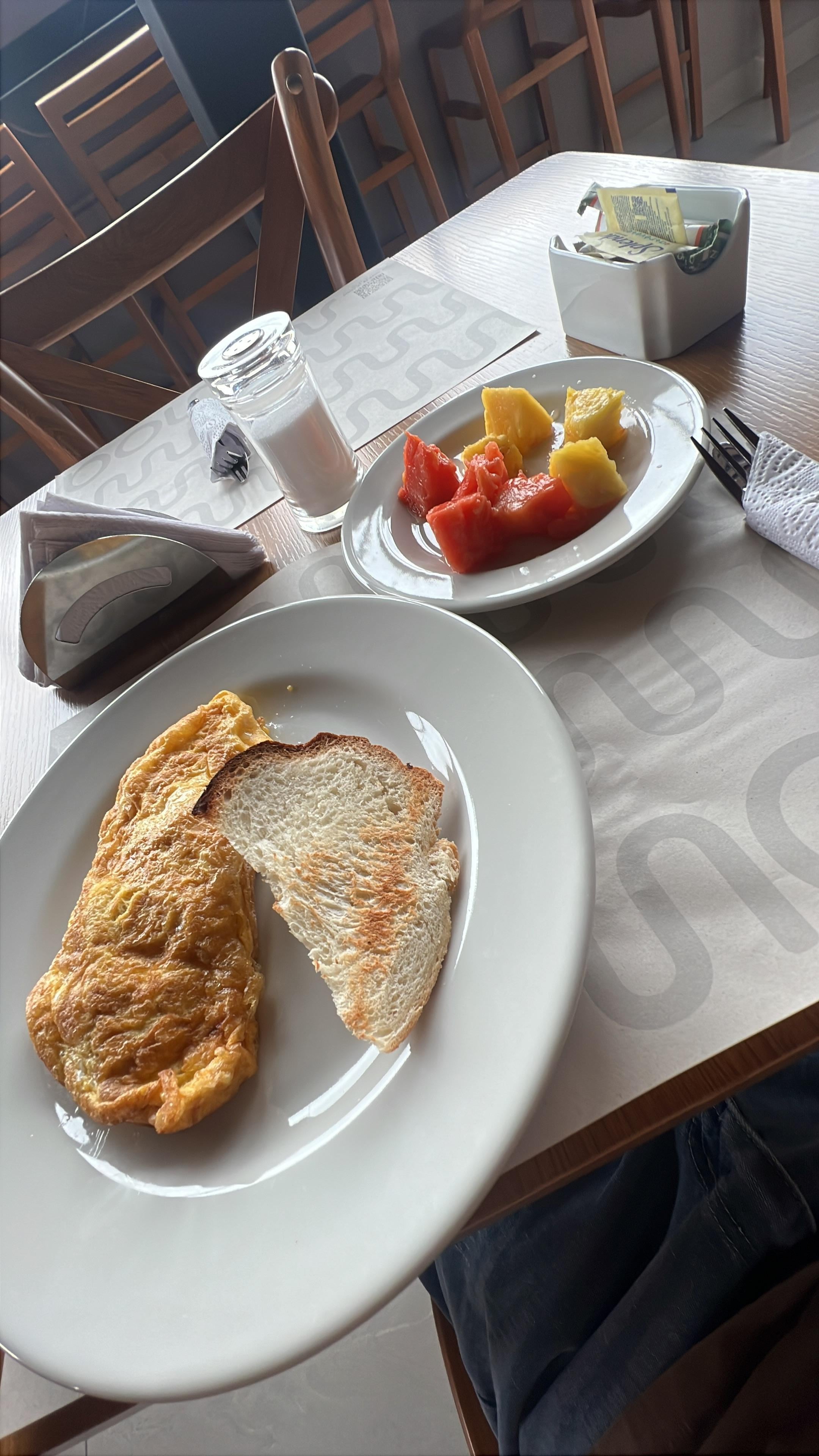 Uno de los platos del desayuno.