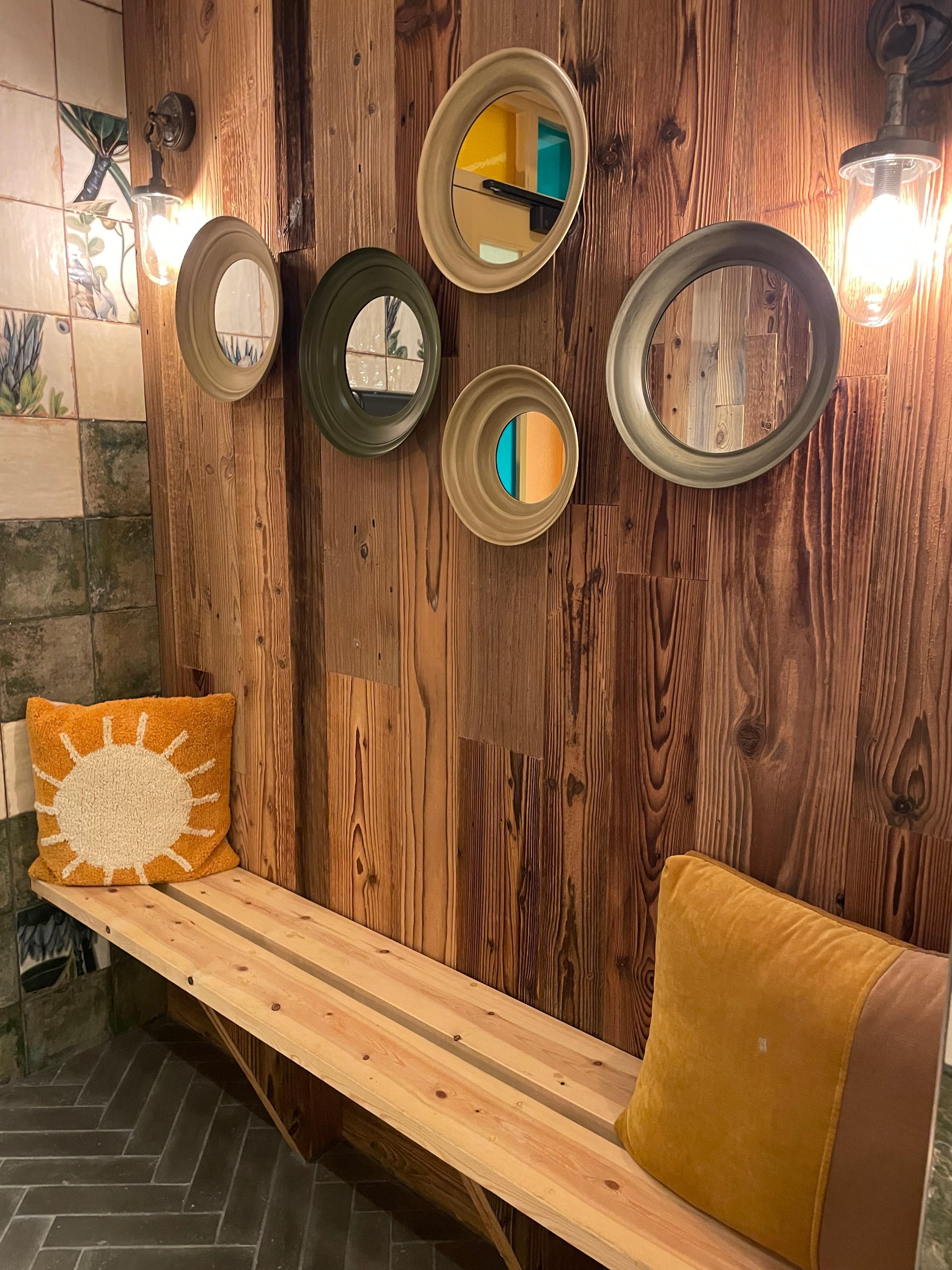 The decor everywhere was super cute, this was the bathroom on ground floor. 