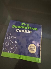 Warm cookie given at check in