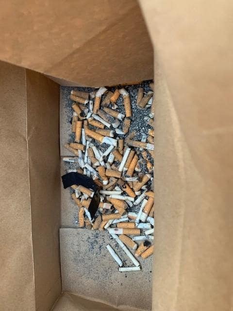 ashtray contents