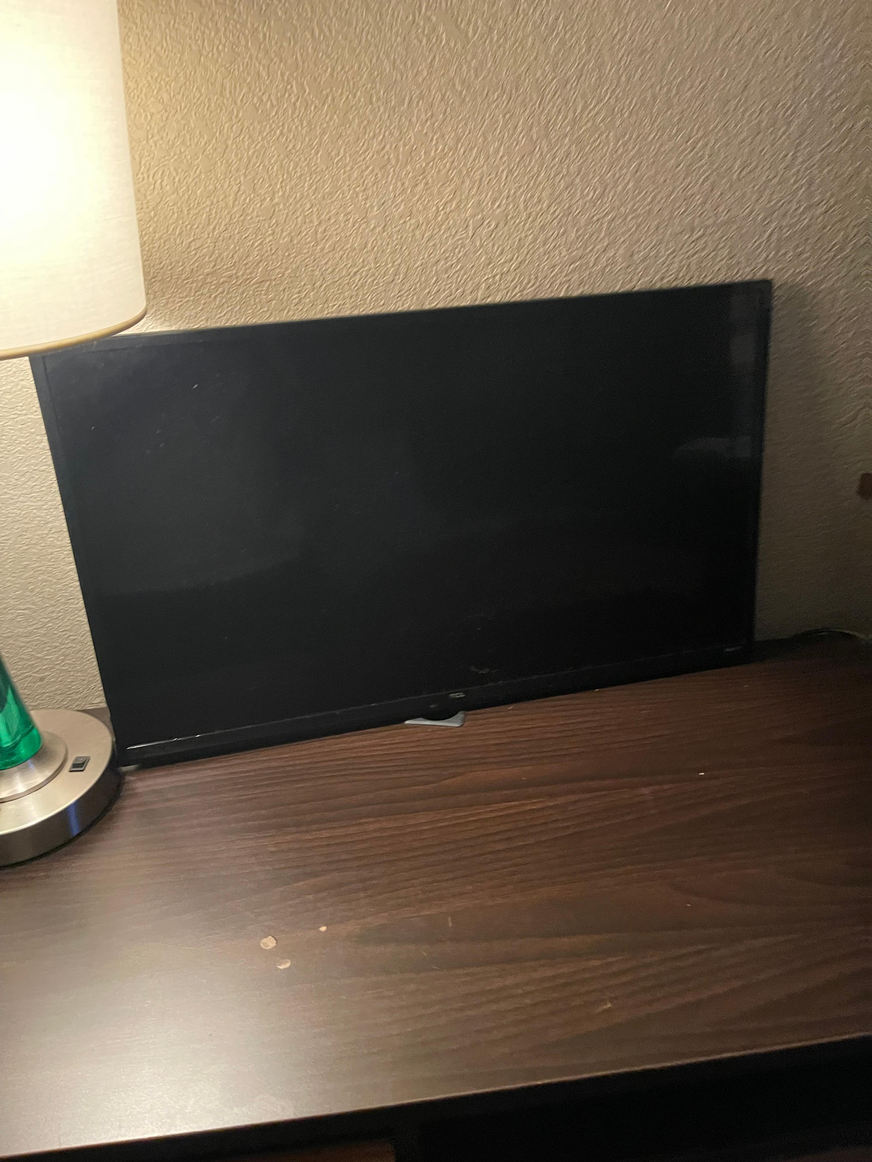 No remote or stand for TV.  