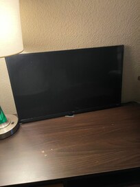 No remote or stand for TV.