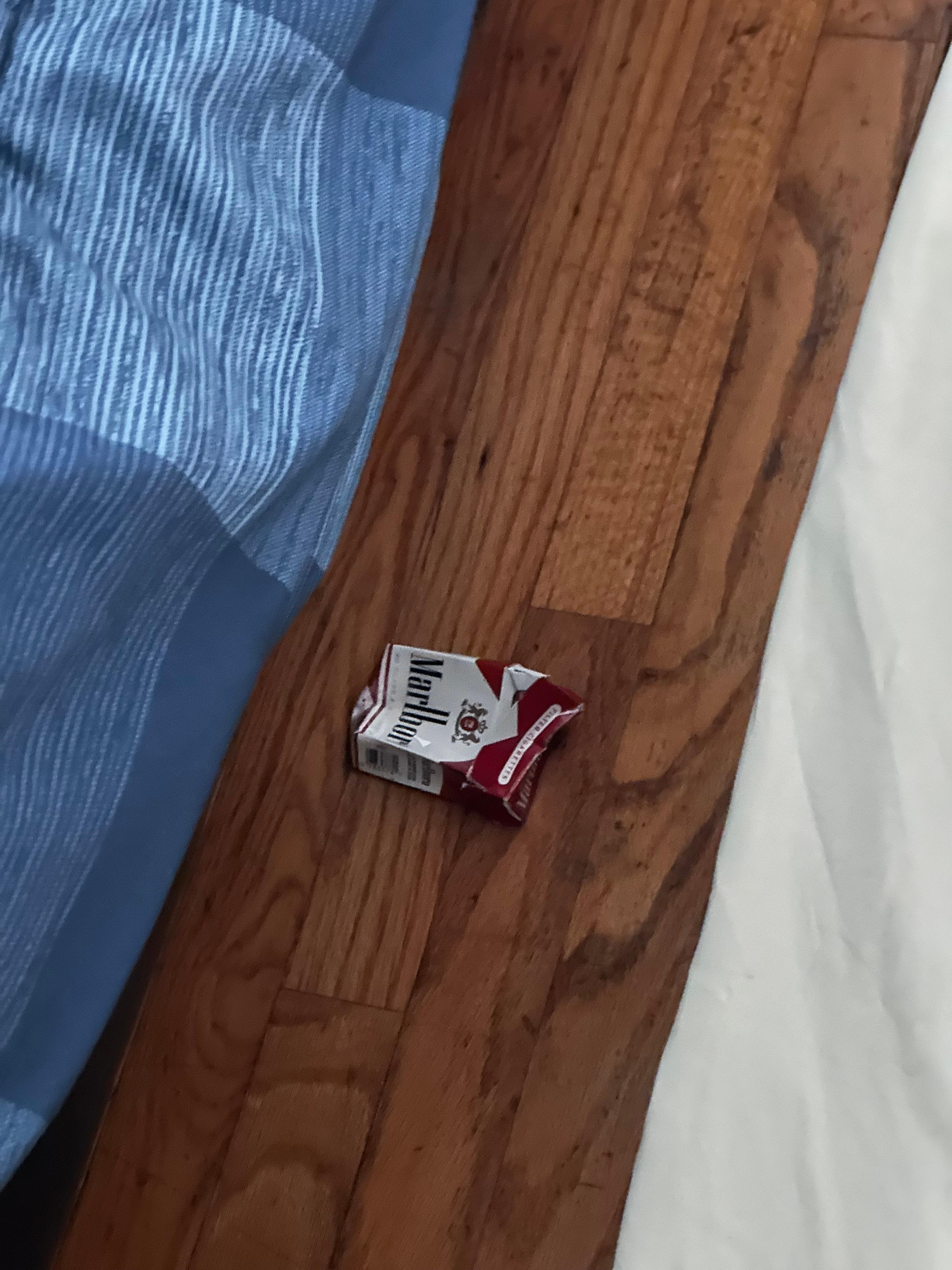 Garbage left under twin trundles 