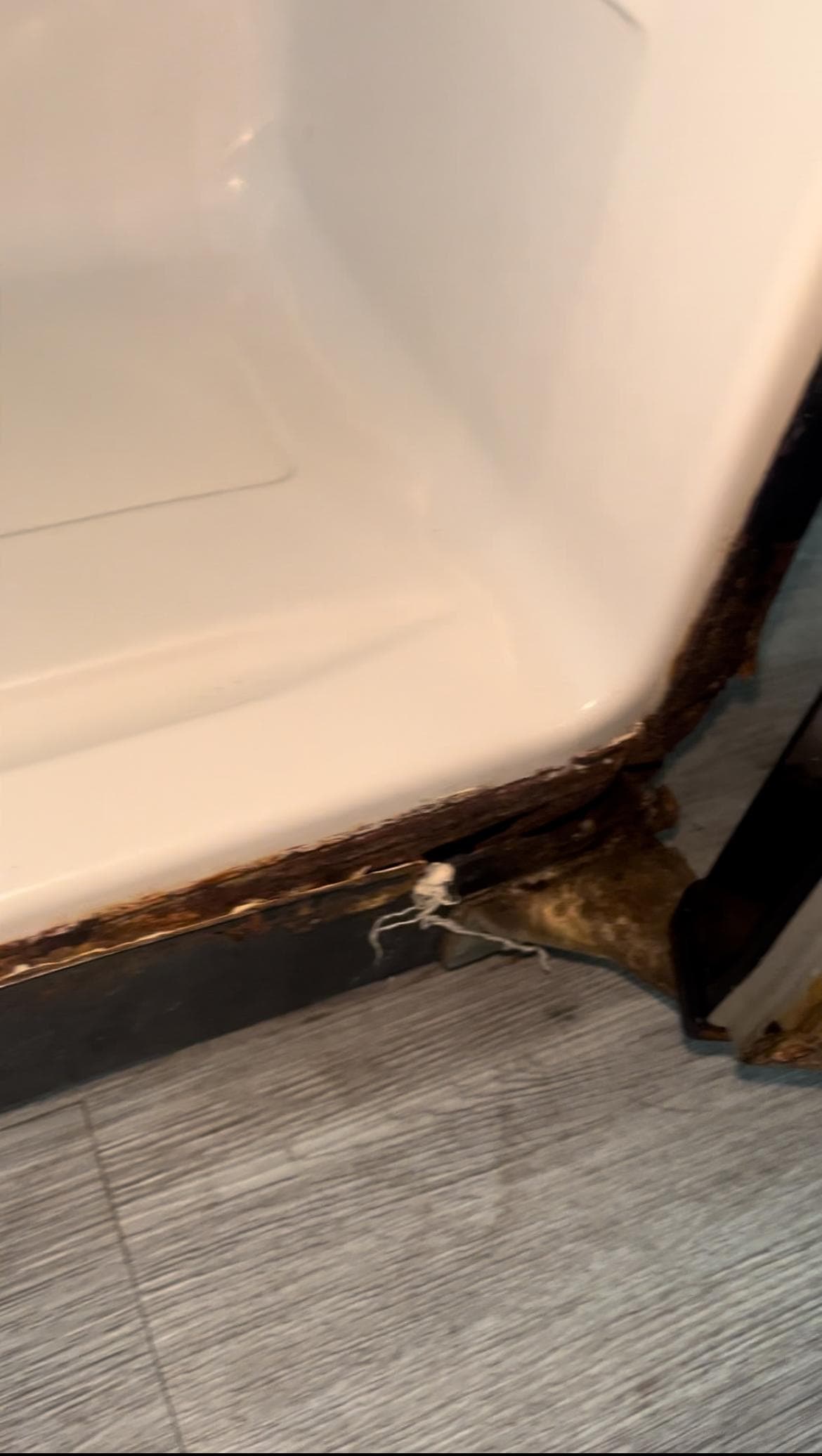 The fridge was disgusting and rusted ALL over