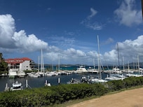 View of the marina from our balcony.