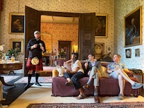 Whisky tasting in the drawing room.