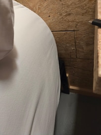 Plywood, wall chopped up.