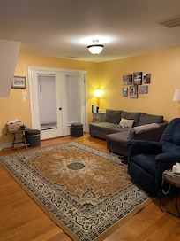 living area out to upstairs patio