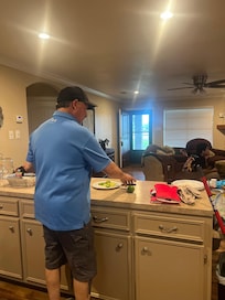 My love prepping and waiting on our adult children.