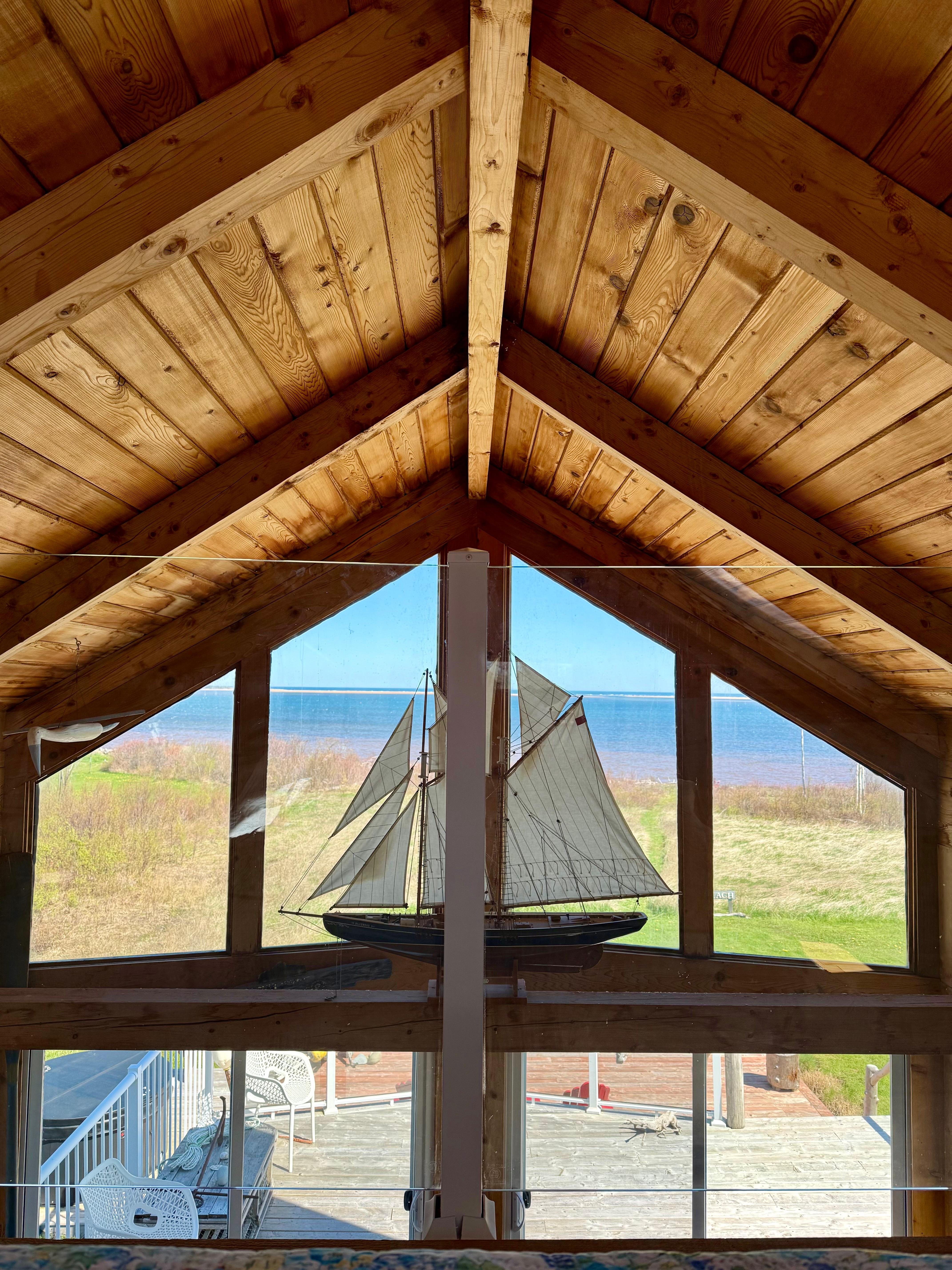 View from the loft bedroom. 