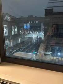 Beautiful view from our hotel. The room was very clean, had everything we wanted, and felt very safe.